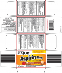 ASPIRIN TAB 1.25 GR (81MG) 36 MAJOR
