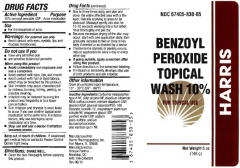 BENZOYL PEROXIDE WASH 10% 8 OZ HARRIS