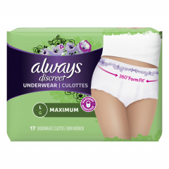 ALWAYS DISCREET UNDERWEAR MAX LG 17 CS/3     