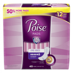 POISE PAD ULTIMATE LONG 45 CS/2              