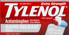 TYLENOL EX STR RAPID RELEASE GELCAPS 100     