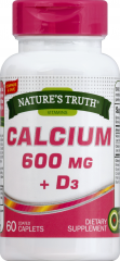 CALCIUM 600 MG + VIT D3 TAB 60 NT            
