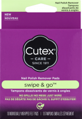 CUTEX SWIPE & GO REMOVER PADS 10             