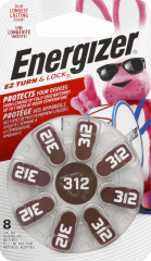 ER AIR CELL HEARING AID BATTERY AZ312DP-8    