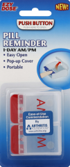 PILL REMINDER DAILY 2 COMP AM/PM PUSH BUTTON 