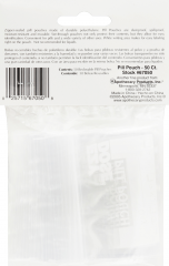 PILL POUCH PLASTIC 50 CT DISPOSABLE          