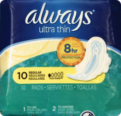 ALWAYS ULTRA THIN REGULAR W/WINGS 10         