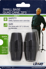 CANE TIP QUAD SM 1/2" BLK PK/4 DR            