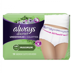 ALWAYS DISCREET UNDERWEAR MAX S/M 19 CS/3    
