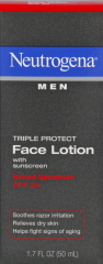 NEUTROGENA MEN TRIPLE PR FACE LOT SPF20 1.7OZ