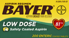 BAYER ASPIRIN TAB ADULT LOW STR EC 81MG 200  