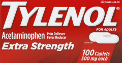 TYLENOL CAPLET EXTRA STRENGTH 500 MG 100     