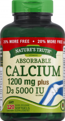CALCIUM 1200 MG+ D3 5000IU SOFTGEL 120 NT    