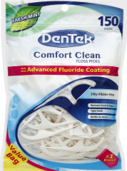 DENTEK COMFORT CLEAN FLOSS PICK MINT 150     