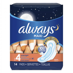 ALWAYS PLUS OVERNIGHT W/WINGS 14             