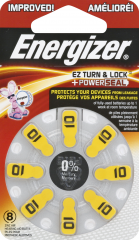 ER AIR CELL HEARING AID BATTERY #AZ10DP-8    