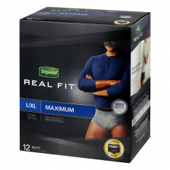 DEPEND U/WEAR REAL FIT MX/ABS MEN L/XL 12 (4)