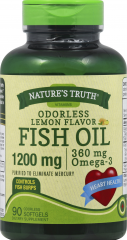 FISH OIL 1200 MG ODORLESS EC SOFTGEL 90 NT   