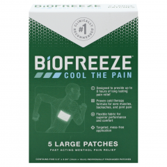 BIOFREEZE PAIN RELIEVING PATCH 4"X5.5" 5     